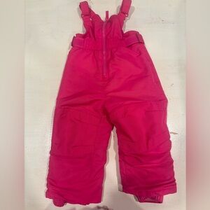 Cherokee Kids Pink Snow Overalls Bibs